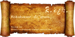 Rokobauer Ágnes névjegykártya